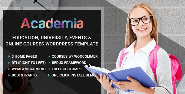 academia education center wordpress theme