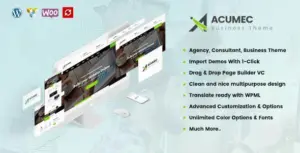 Acumec – Business Multipurpose WordPress Theme