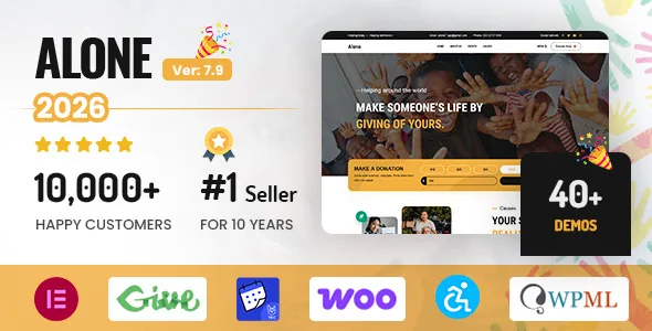 alone charity multipurpose non profit wordpress theme