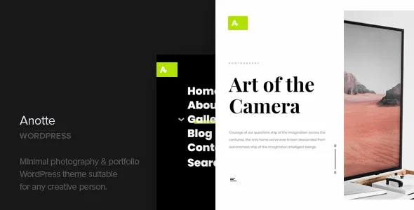 anotte horizontal photography wordpress theme