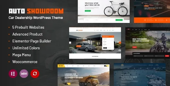 auto showroom car dealership wordpress theme