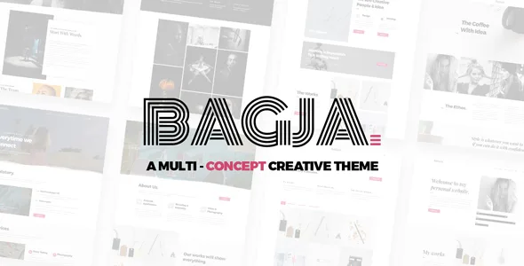bagja responsive multi concept one page portfolio theme