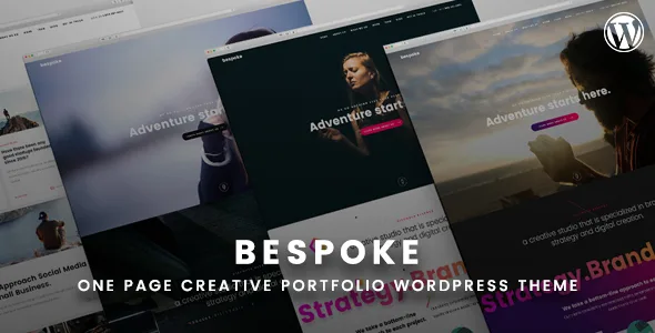 bespoke onepage creative wordpress theme