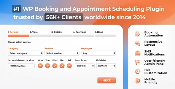 bookly pro appointment booking and scheduling software system