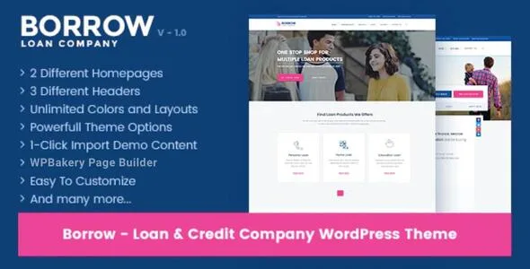 borrow loan company responsive wordpress theme