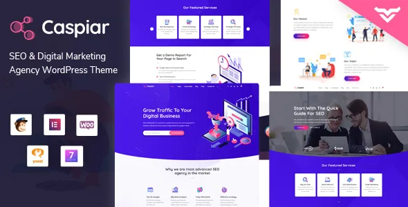 caspiar digital marketing agency wordpress theme