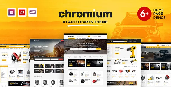 chromium auto parts shop wordpress woocommerce theme