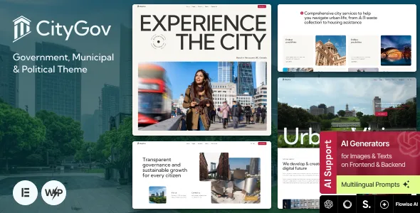 city government municipal portal political wordpress theme