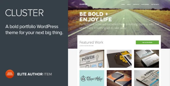 cluster a bold portfolio wordpress theme