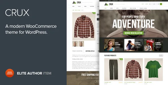 crux a modern and lightweight woocommerce theme