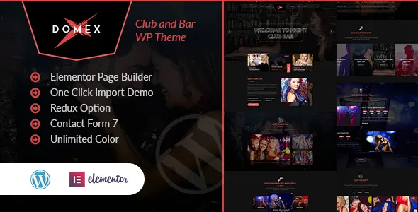 domex night club wordpress theme