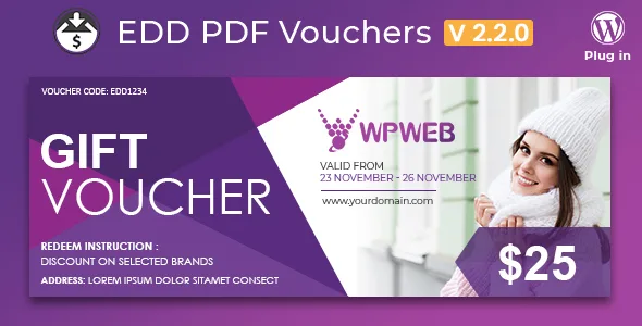 easy digital downloads pdf vouchers