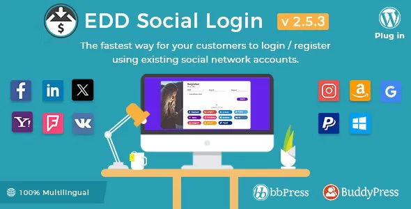 easy digital downloads social login
