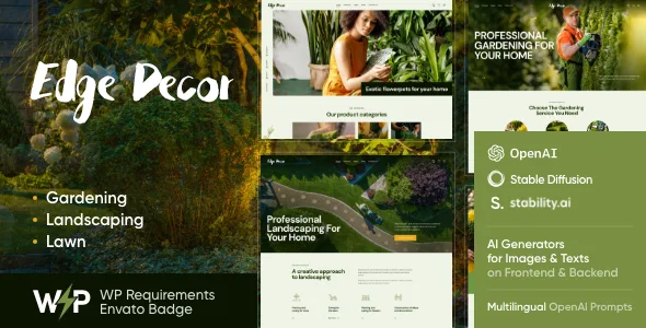 edge decor a modern gardening landscaping wordpress theme