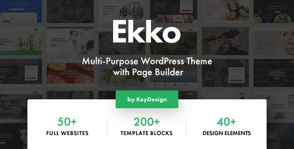ekko multi purpose wordpress theme with page builder