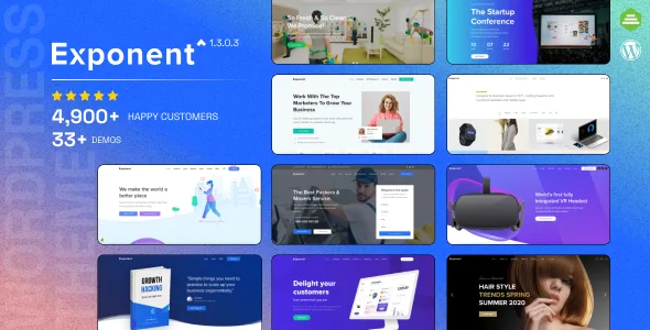 exponent modern multi purpose business wordpress theme