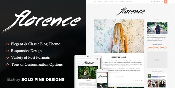 florence a responsive wordpress blog theme