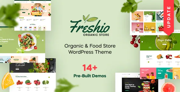 freshio organic food store wordpress theme
