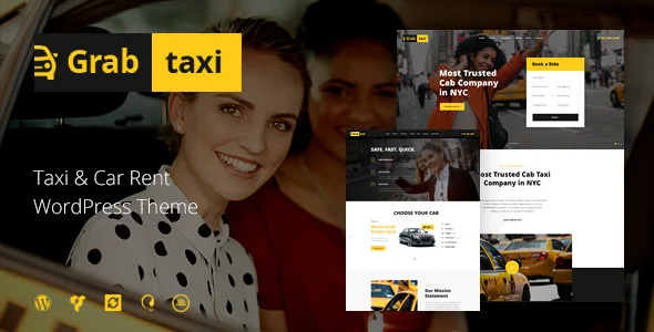 grab taxi online cab service wordpress theme