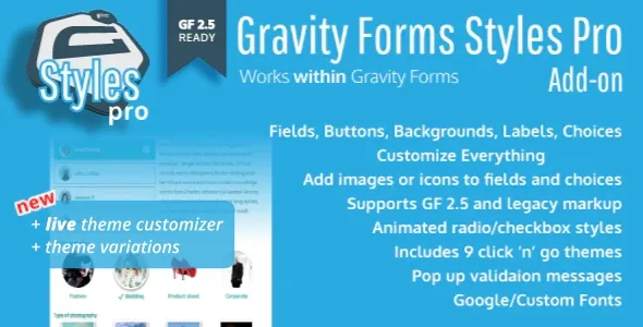 gravity forms styles pro add on