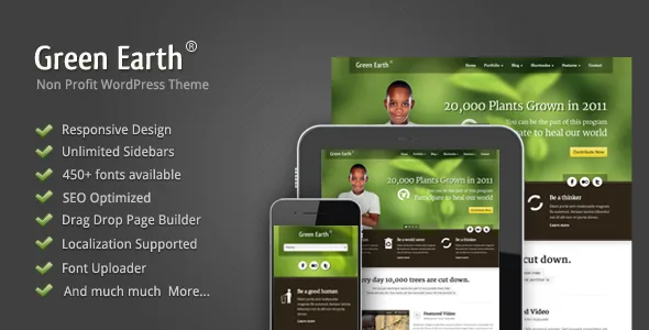 green earth environmental wordpress theme