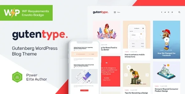 gutentype 100 gutenberg wordpress theme for modern blog