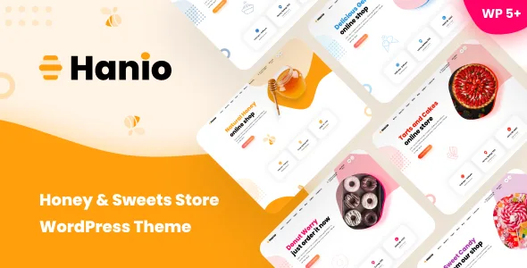 hanio sweets pastry shop wordpress theme