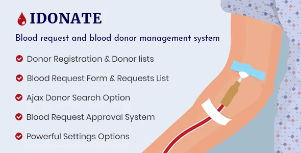 idonatepro blood donation request and donor management wordpress plugin