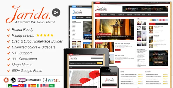 jarida responsive wordpress news magazine blog