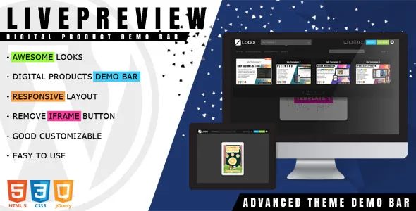 livepreview theme demo bar for wordpress