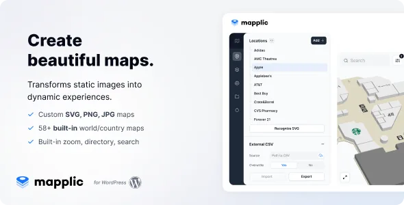mapplic custom interactive map wordpress plugin