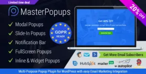 Master Popups – WordPress Popup Plugin for Email Subscription