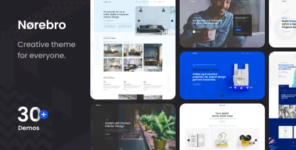 norebro creative portfolio theme for multipurpose usage