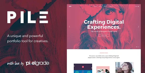 pile an uncoventional wordpress portfolio theme