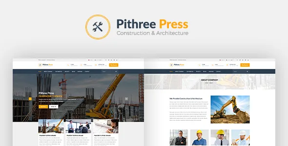 pithree construction building wordpress theme