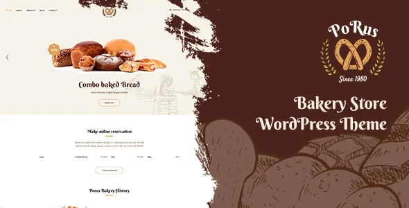 porus bakery store wordpress theme