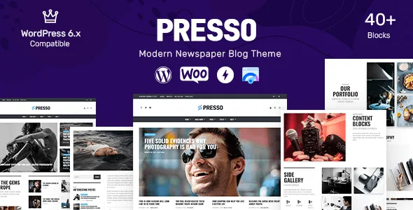 presso modern magazine newspaper viral theme