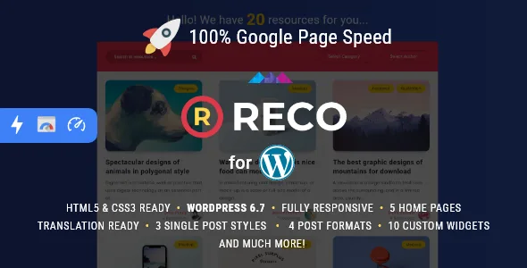 reco minimal theme for freebies
