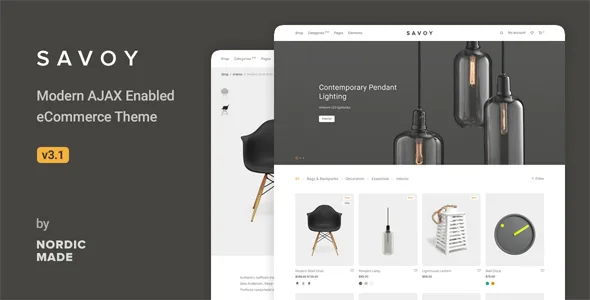 savoy minimalist ajax woocommerce theme