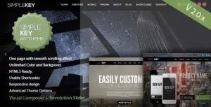 SimpleKey | One Page Portfolio WordPress Theme
