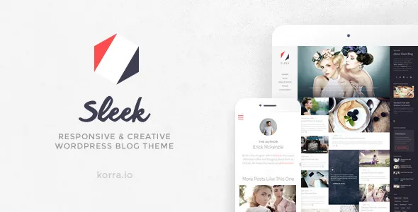 sleek responsive creative wordpress blog theme