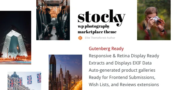 stocky a stock photography marketplace theme