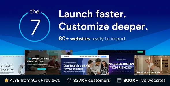 the7 website and ecommerce builder for wordpress