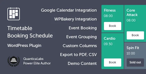 timetable responsive schedule for wordpress