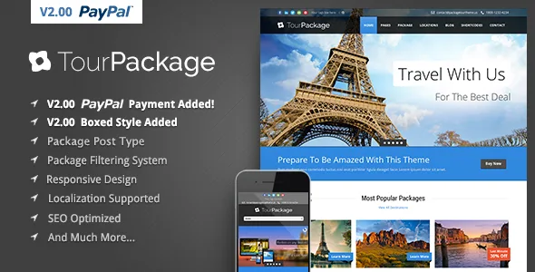 tour package wordpress traveltour theme