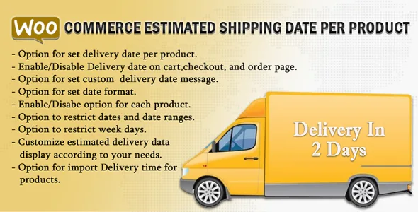 woocommerce estimated shipping date per product