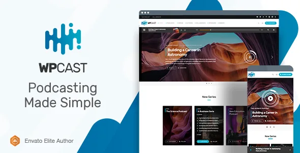 wpcast audio podcast wordpress theme