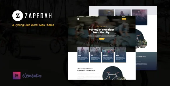 zapedah cycling club wordpress theme