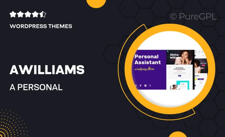 a williams a personal assistant administrative services wordpress theme