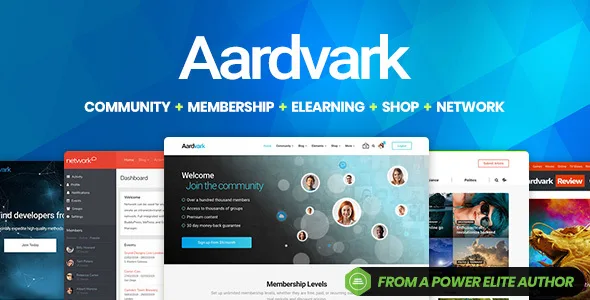 aardvark community membership buddypress theme 1